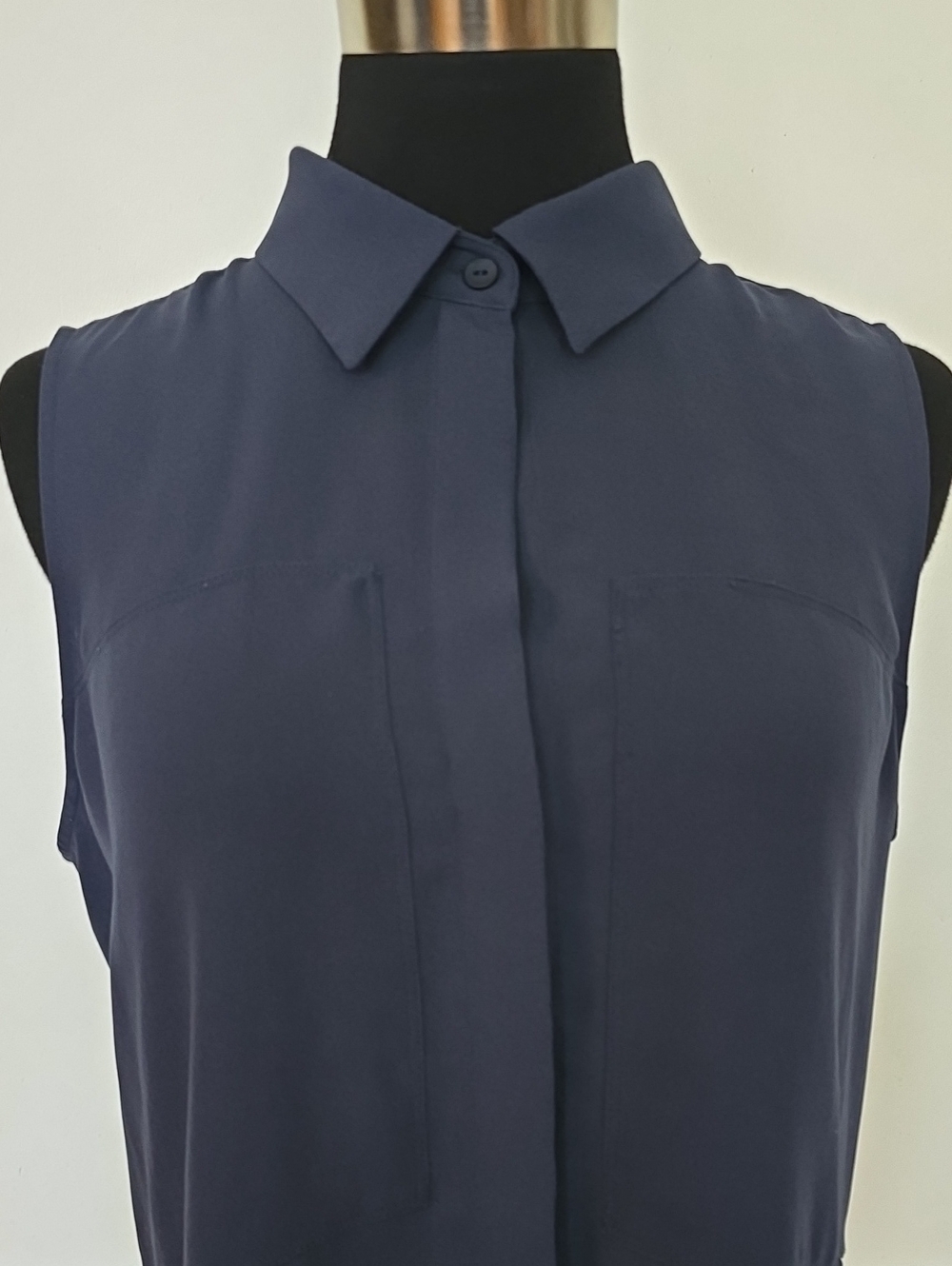 Theory Semi-Sheer "Yarine" Blouse Medium - Picture 2 of 10